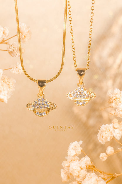 Saturn Orbit Necklace
