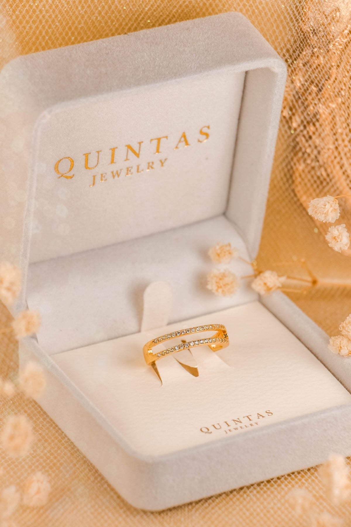 Adriana Double Bar Ring (Adjustable)