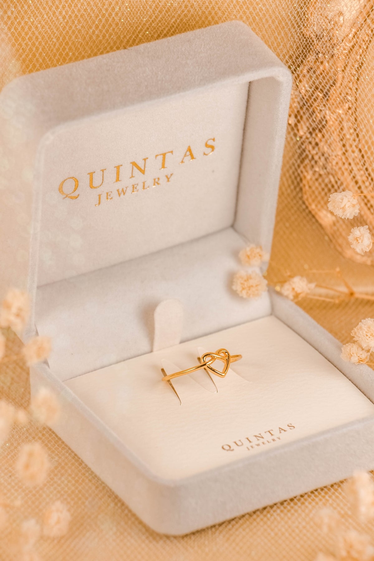 Heart Knot Ring by QUINTAS (Adjustable)