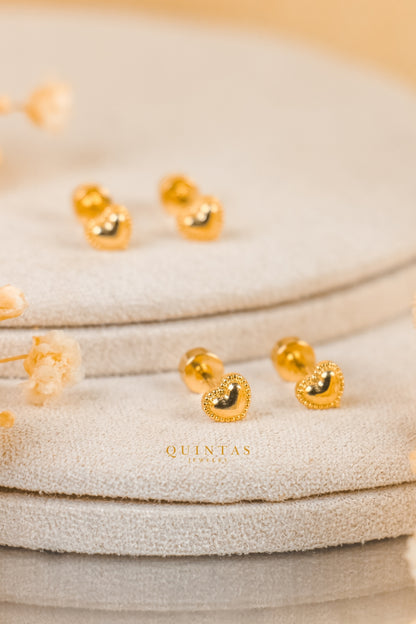 Cherished Heart Stud Earrings