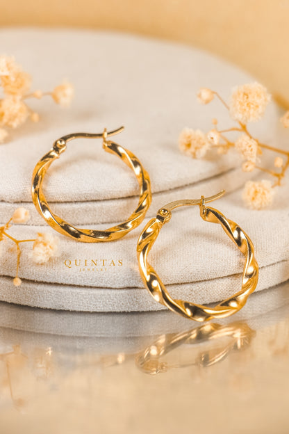 Seraphine Twisted Hoop Earrings