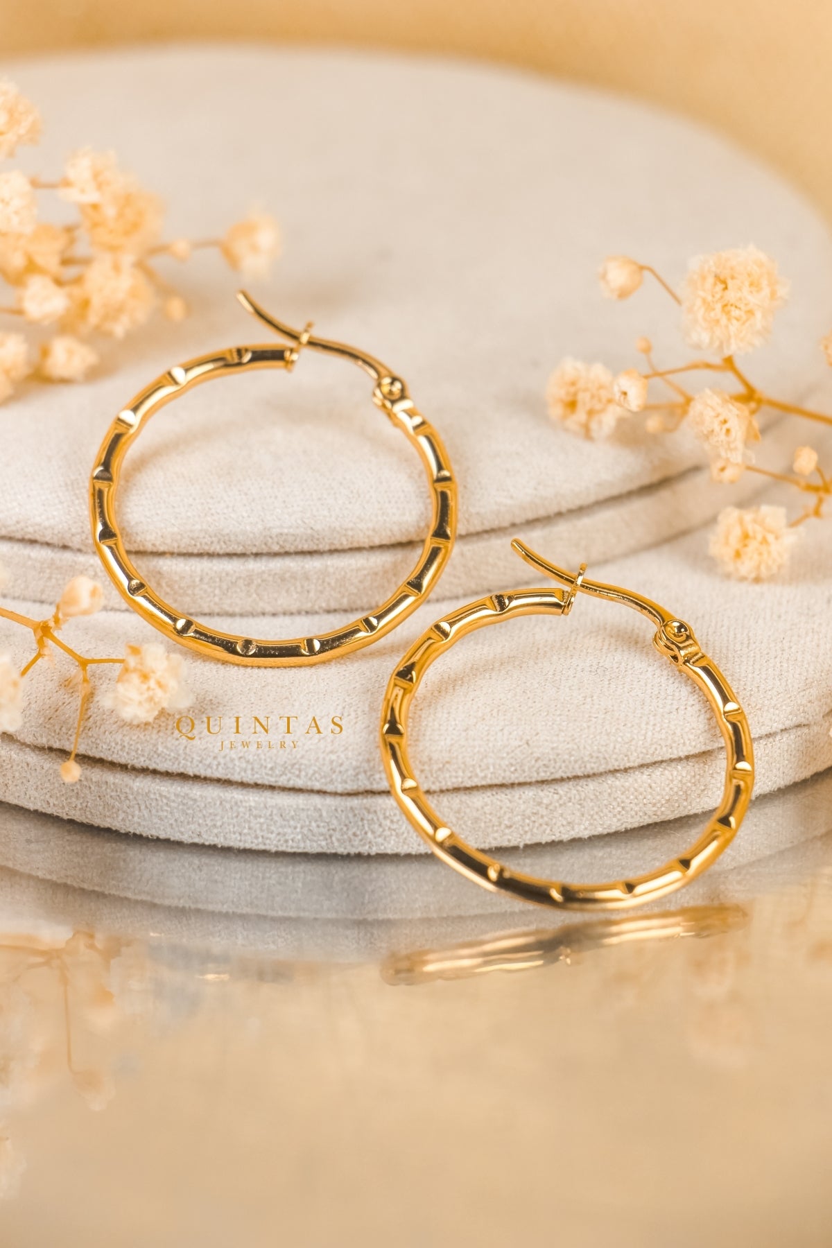 Bamboo Hoop Earrings