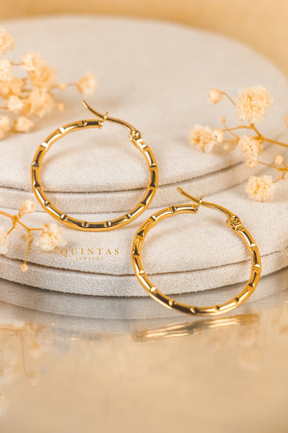Bamboo Hoop Earrings