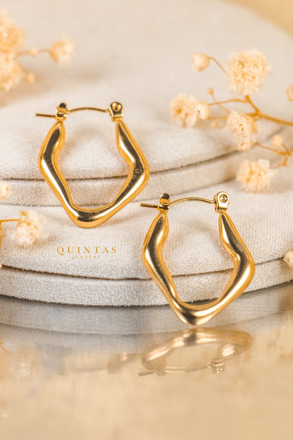 Vela Wave Hoop Earrings