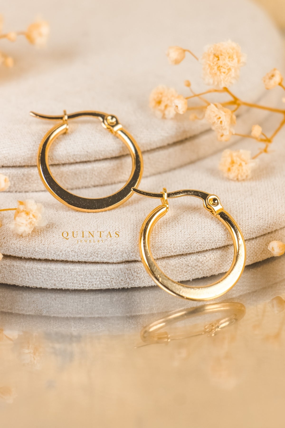 Mira Golden Hoop Earrings