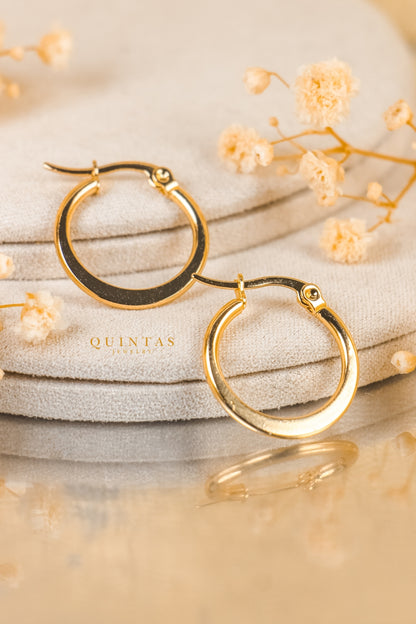 Mira Golden Hoop Earrings