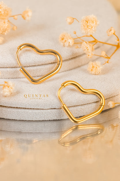 Amor Heart Hoop Earrings