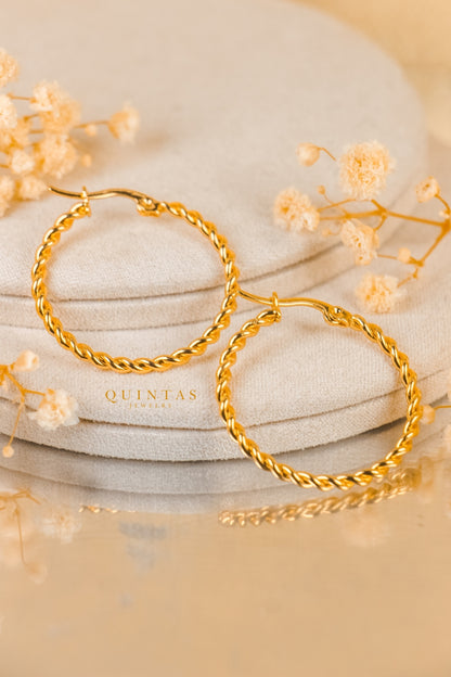 Sienna Rope Hoop Earrings