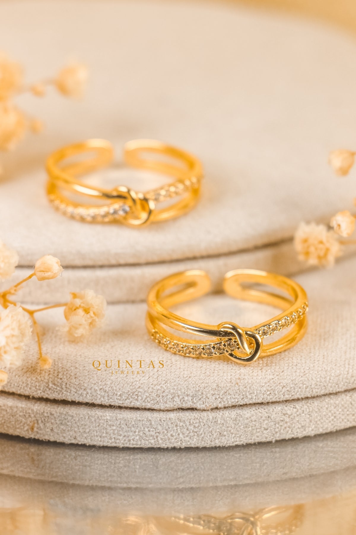 Liora Knot Gold Ring (Adjustable)