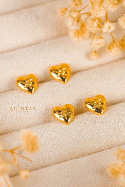 Wish Heart Stud Earrings