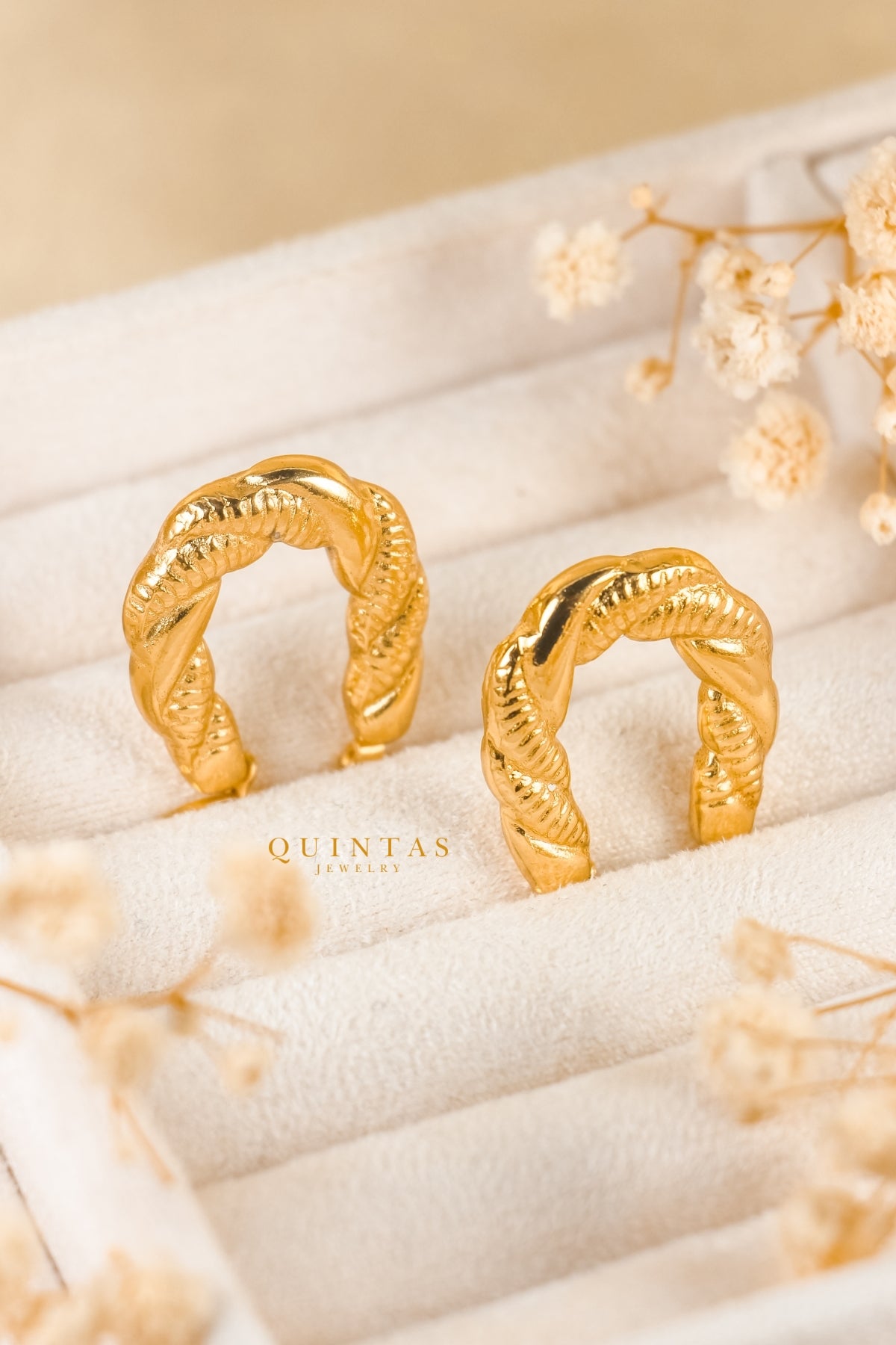 Aurelle Braided Hoop Earrings