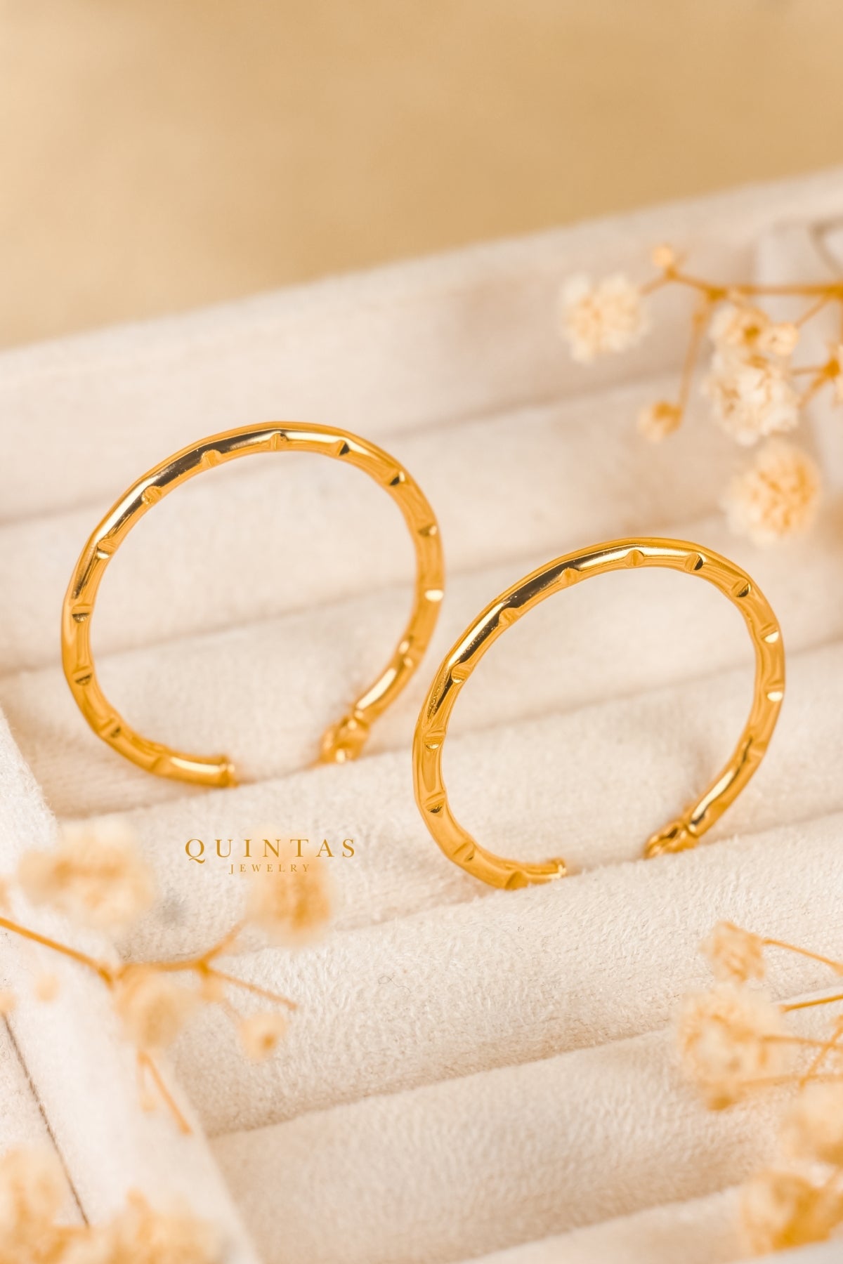 Bamboo Hoop Earrings
