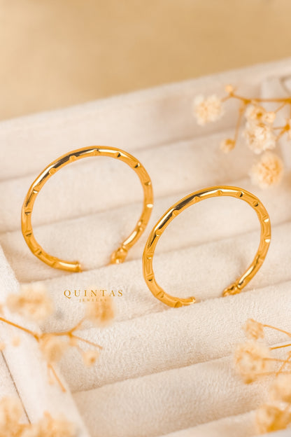 Bamboo Hoop Earrings