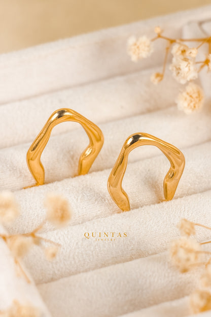 Vela Wave Hoop Earrings
