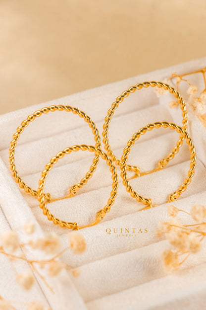 Sienna Rope Hoop Earrings