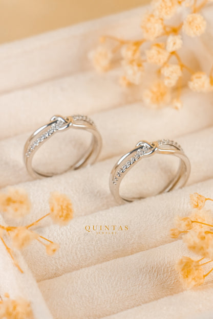 Liora Knot Silver Ring (Adjustable)