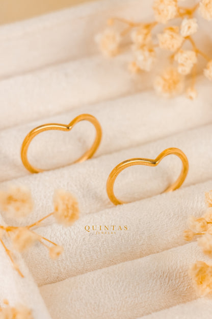 Golden Wishbone Ring