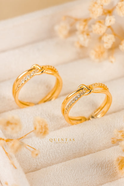Liora Knot Gold Ring (Adjustable)