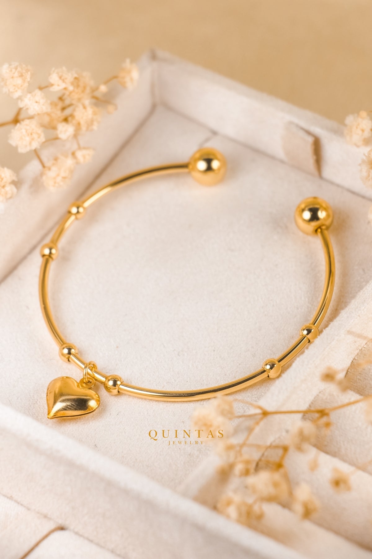 Aurora Heart Bangle Bracelet