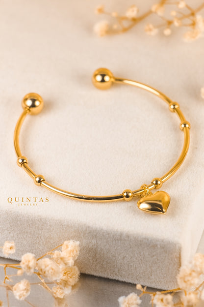 Aurora Heart Bangle Bracelet
