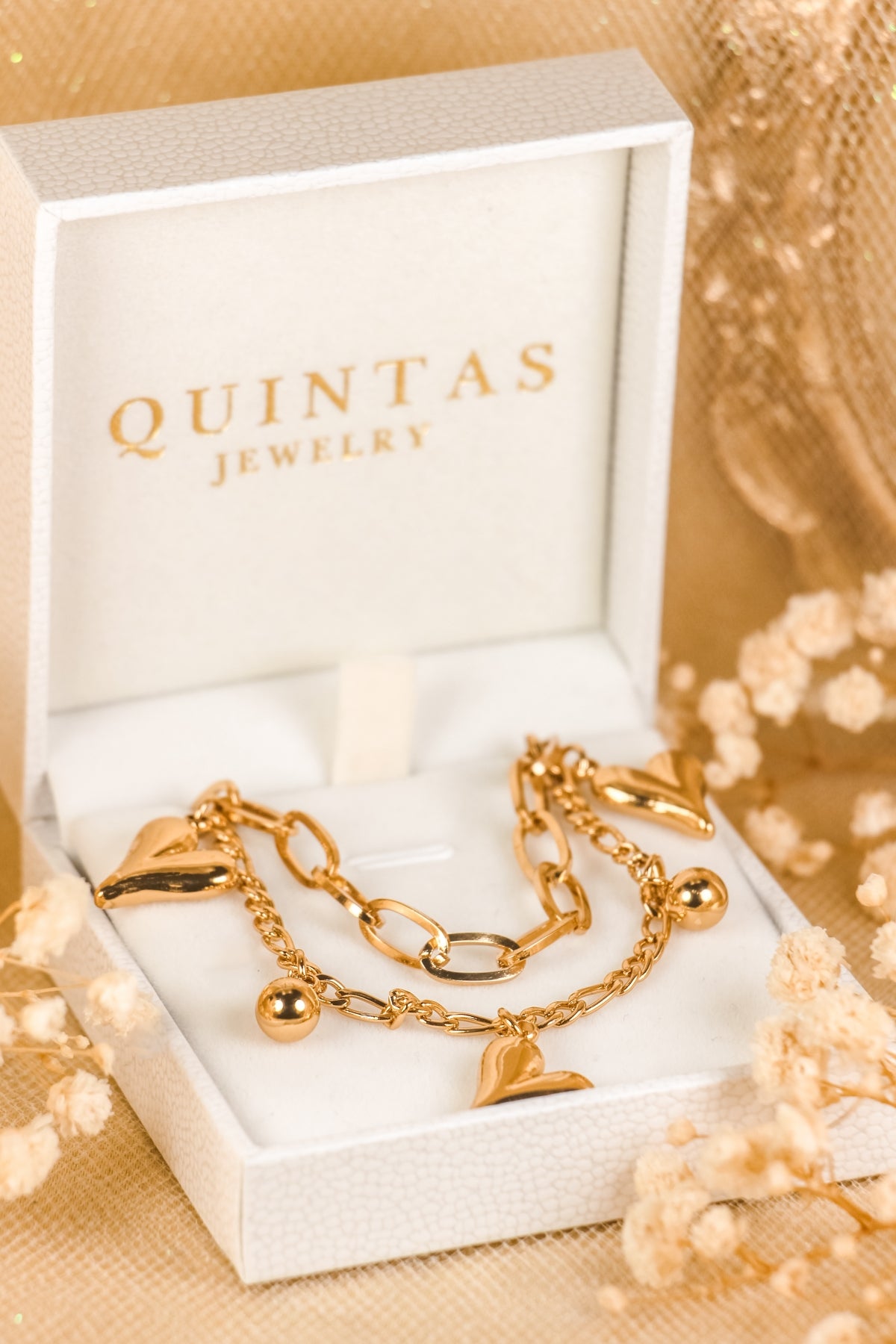 Juliette Heart Charm Bracelet