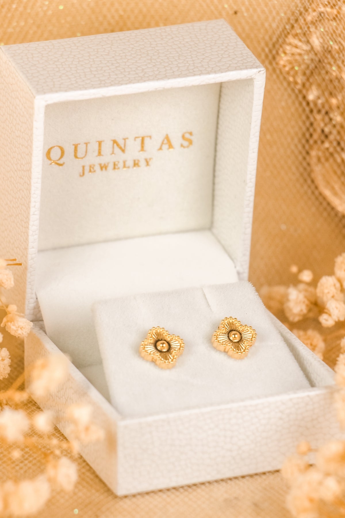 Aurelle Clover Stud Earrings