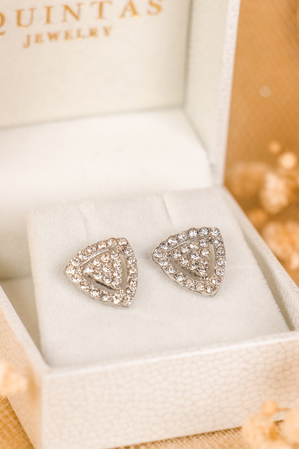Trielle Halo Stud Earrings
