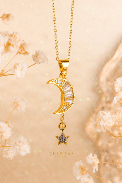 The Wishing Moon and Star Necklace