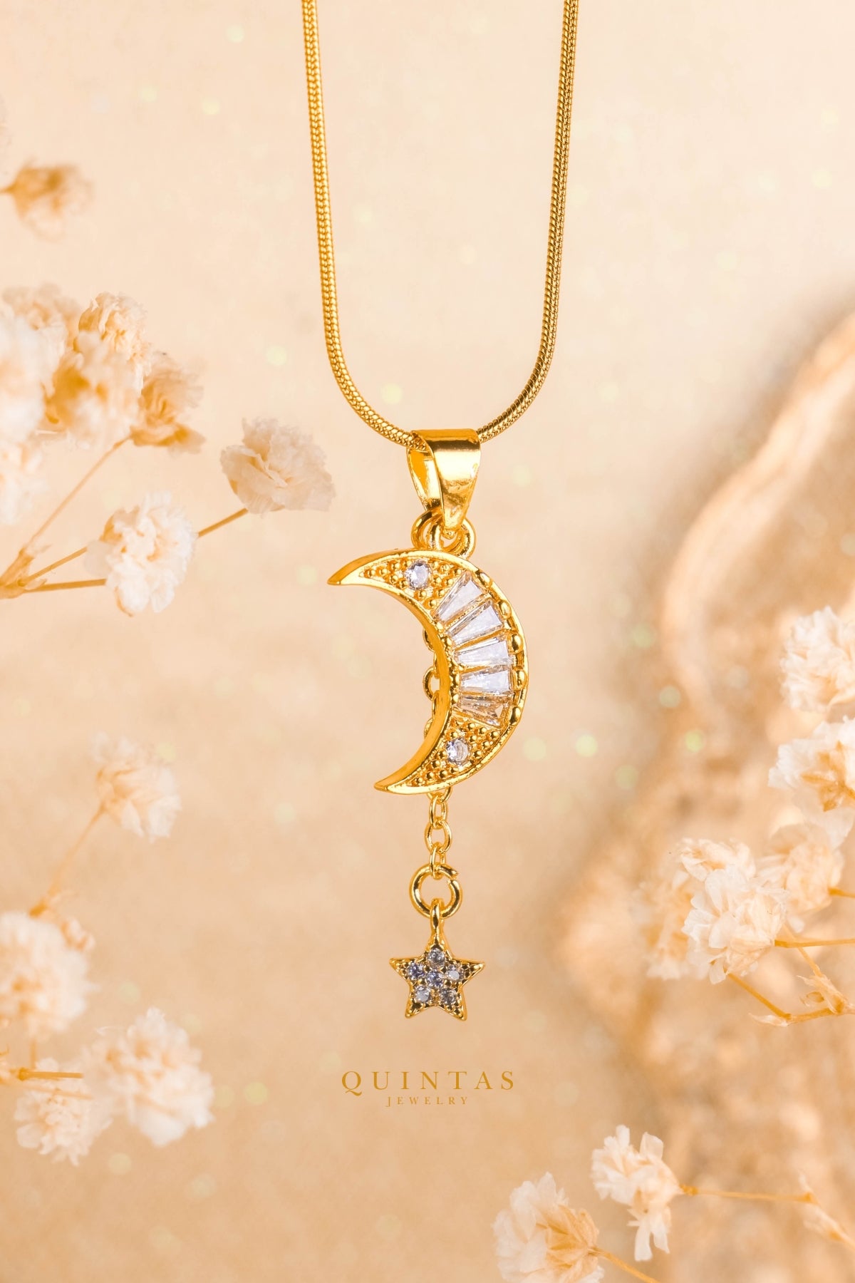 The Wishing Moon and Star Necklace