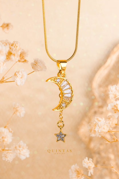 The Wishing Moon and Star Necklace