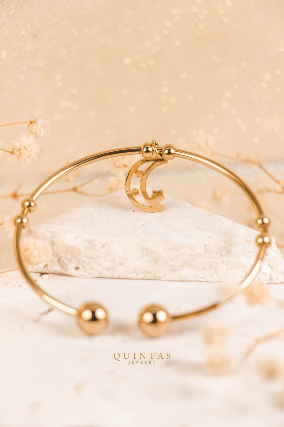 Dreamy Moon Bangle Bracelet