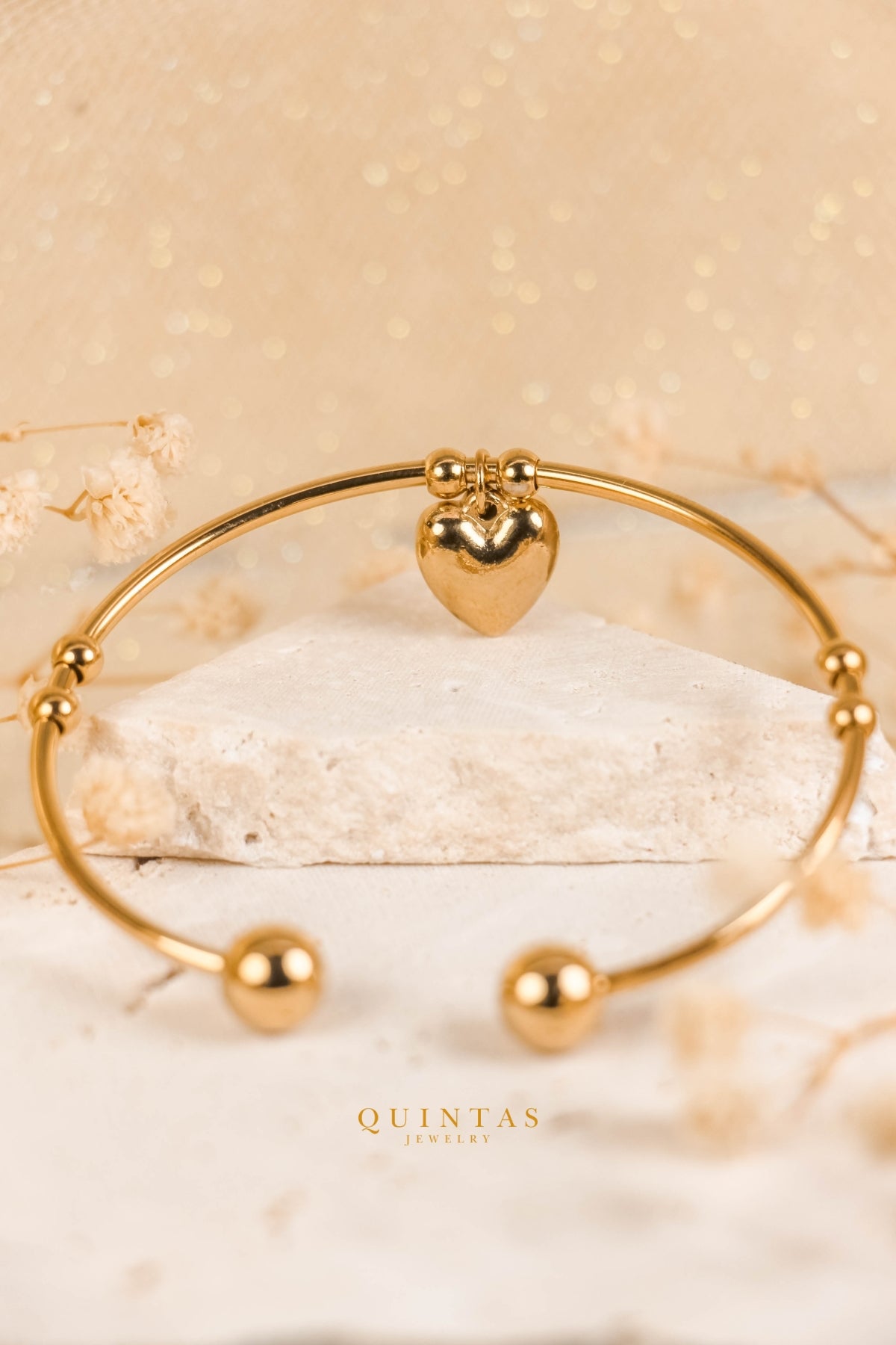 Odette Heart Bangle Bracelet