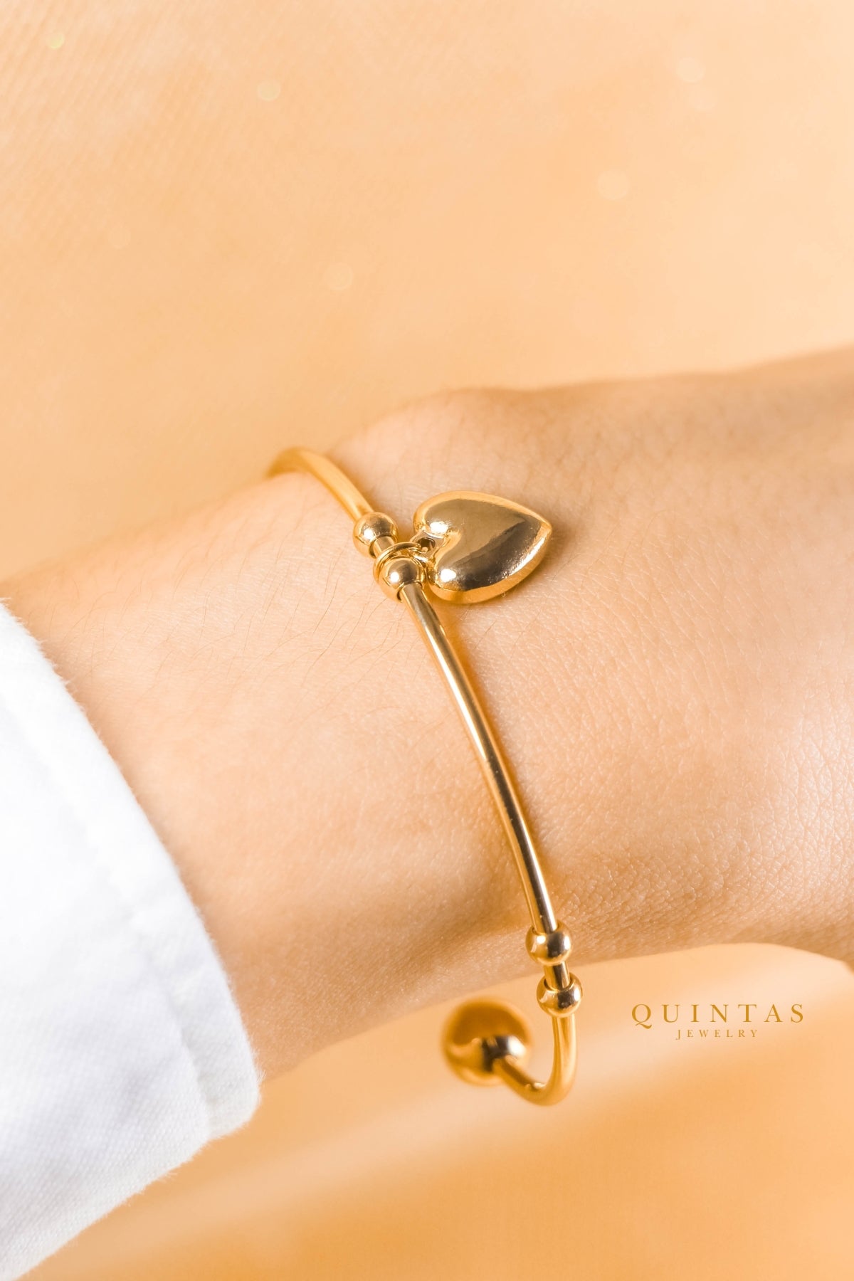 Odette Heart Bangle Bracelet