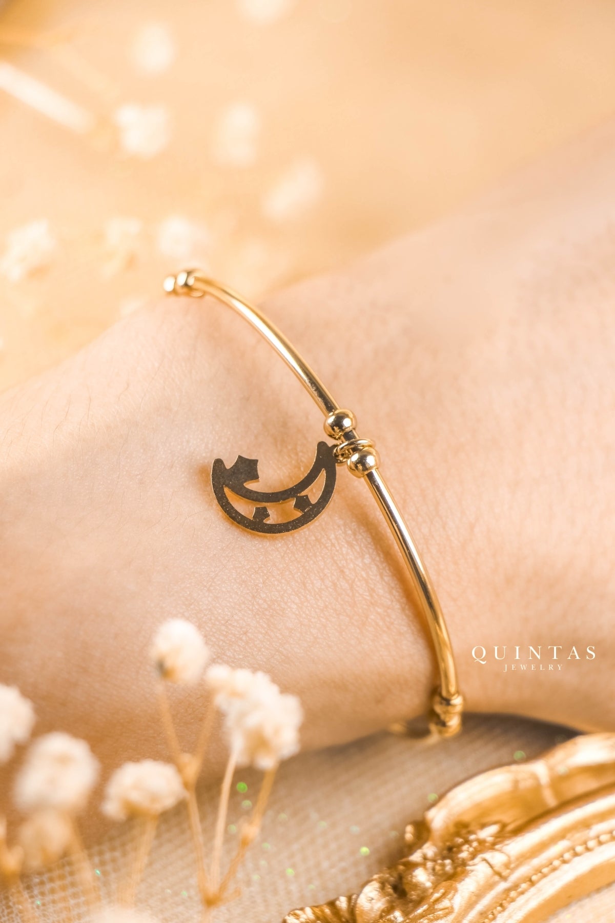 Dreamy Moon Bangle Bracelet