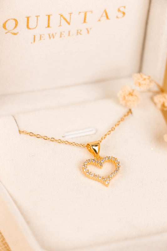 Althea Iced Heart Necklace