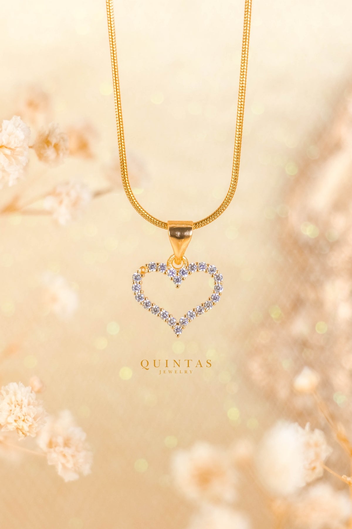 Althea Iced Heart Necklace