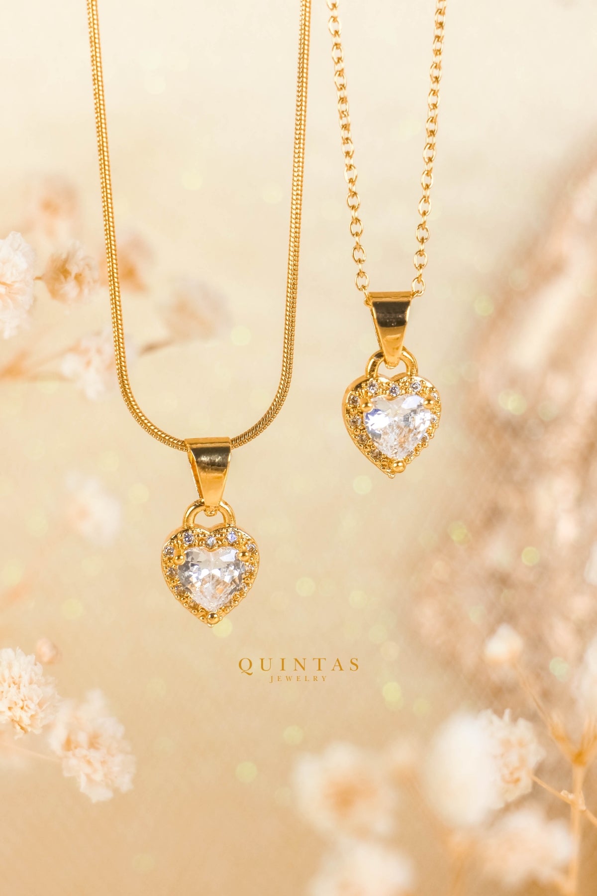 Audrey Diamond Heart Necklace