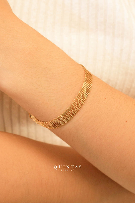 Belinda Woven Gold Bracelet