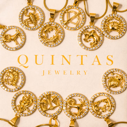 QUINTAS Zodiac Sign 18k Necklace