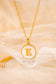 QUINTAS White Gold Initial Necklace