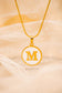 QUINTAS White Gold Initial Necklace