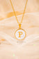 QUINTAS White Gold Initial Necklace