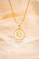 QUINTAS White Gold Initial Necklace