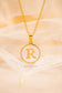 QUINTAS White Gold Initial Necklace