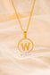 QUINTAS White Gold Initial Necklace