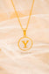 QUINTAS White Gold Initial Necklace