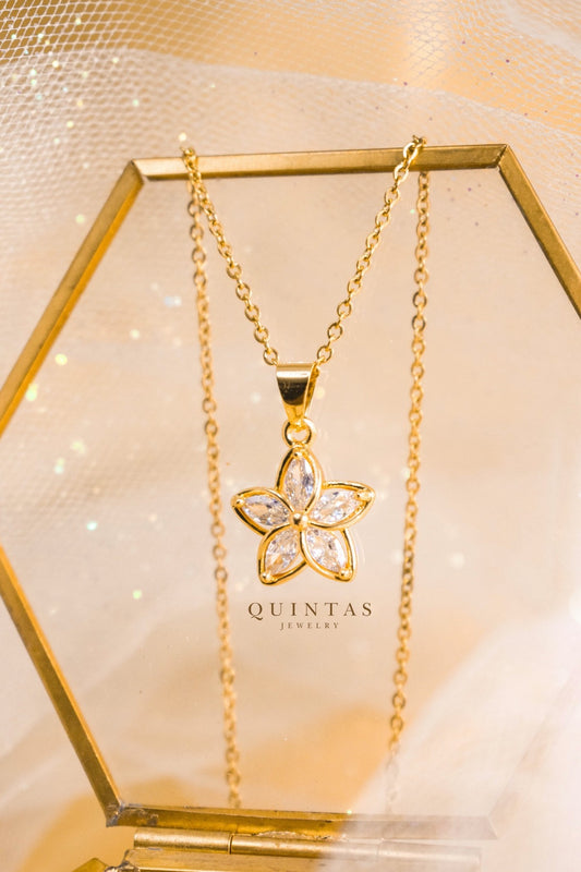 Jasmine Glass Flower Necklace