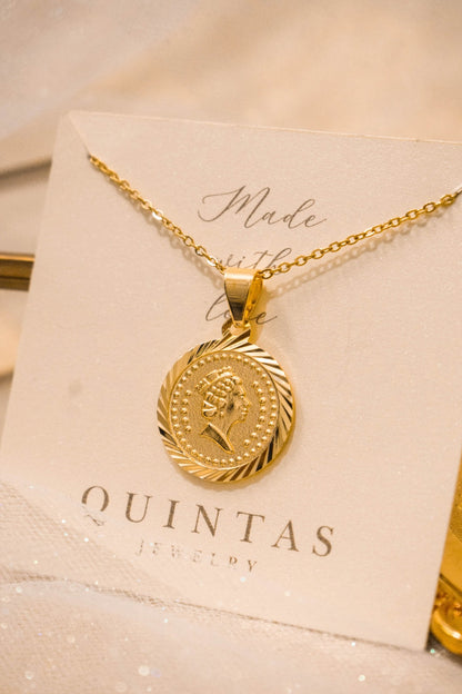 Queen Elizabeth Medallion Necklace