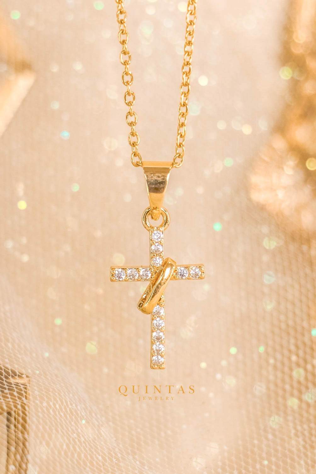 Silver Infinity Cross Necklace and 18K Gold Plated – Verozi