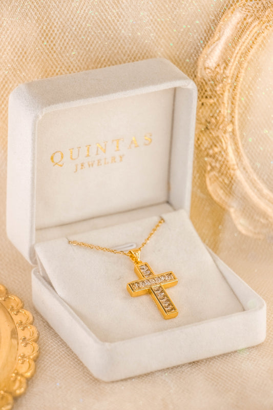 Bold Iced Cross Necklace